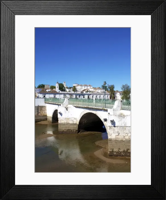 Framed Print : Roman Bridge and Old Town, Tavira, Algarve, Portugal, Europe Framed Print : Roman Bridge and Old Town, Tavira, Algarve, Portugal, Europe