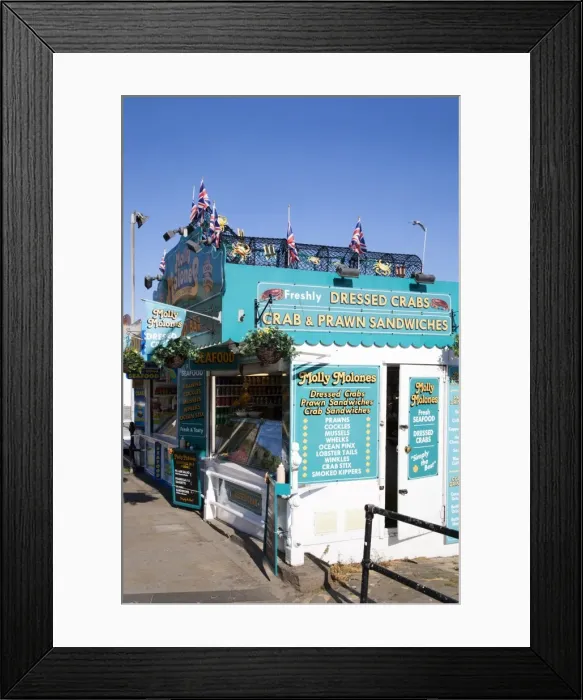 Framed Print : Seafood stall at South Sands, Scarborough, North Yorkshire, Yorkshire, England, United Kingdom, Europe Framed Print : Seafood stall at South Sands, Scarborough, North Yorkshire, Yorkshire, England, United Kingdom, Europe