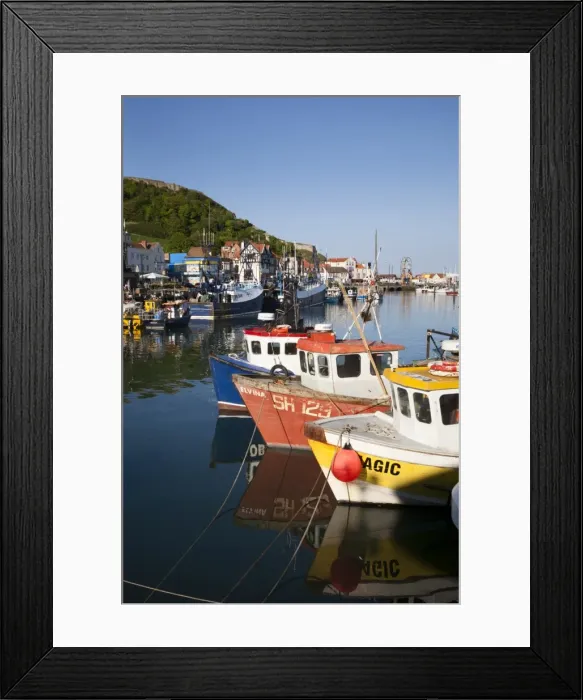 Framed Print : Fishing Boats in the Harbour, Scarborough, North Yorkshire, Yorkshire, England, United Kingdom, Europe Framed Print : Fishing Boats in the Harbour, Scarborough, North Yorkshire, Yorkshire, England, United Kingdom, Europe