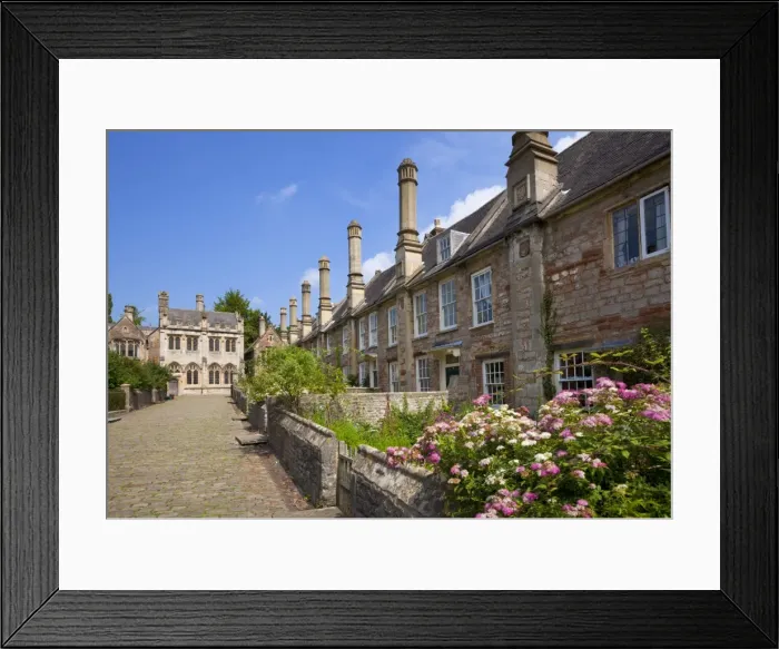 Framed Print : Vicars Close, dating from the 14th century, the oldest surviving purely residential street in Europe, Wells Somerset, England, United Kingdom, Europe Framed Print : Vicars Close, dating from the 14th century, the oldest surviving purely residential street in Europe, Wells Somerset, England, United Kingdom, Europe
