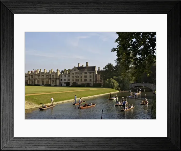 Framed Print : Punting on The Backs, River Cam, Clare College, Cambridge, Cambridgeshire, England, United Kingdom, Europe Framed Print : Punting on The Backs, River Cam, Clare College, Cambridge, Cambridgeshire, England, United Kingdom, Europe