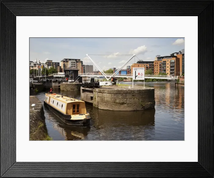 Framed Print : Narrowboat navigating Leeds Lock No 1 Aire and Calder Navigation, Leeds, West Yorkshire, Yorkshire, England, United Kingdom, Europe Framed Print : Narrowboat navigating Leeds Lock No 1 Aire and Calder Navigation, Leeds, West Yorkshire, Yorkshire, England, United Kingdom, Europe