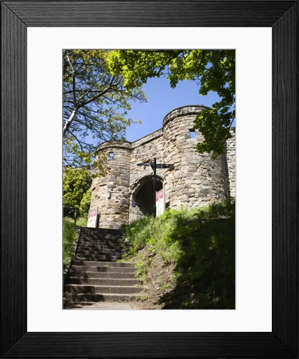 Framed Print : Entrance to Scarborough Castle, Scarborough, North Yorkshire, Yorkshire, England, United Kingdom, Europe