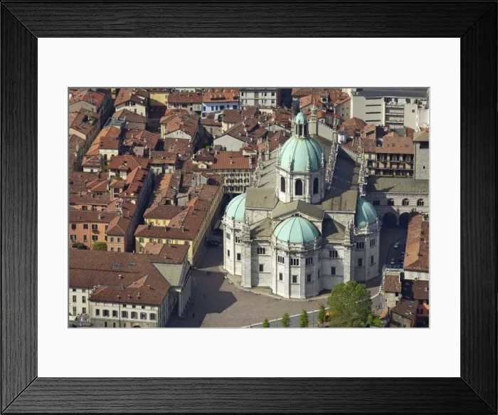 Framed Print : Aerial view of Cathedral in Como town centre, Lake Como, Lombardy, Italian Lakes, Italy, Europe Framed Print : Aerial view of Cathedral in Como town centre, Lake Como, Lombardy, Italian Lakes, Italy, Europe