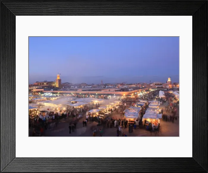 Framed Print : Food stalls, Djemaa el Fna, Marrakech, Morocco, North Africa, Africa Framed Print : Food stalls, Djemaa el Fna, Marrakech, Morocco, North Africa, Africa