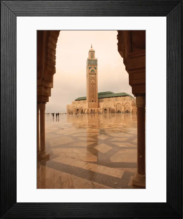 Framed Print : Hassan II Mosque through archway, Casablanca, Morocco, North Africa, Africa Framed Print : Hassan II Mosque through archway, Casablanca, Morocco, North Africa, Africa