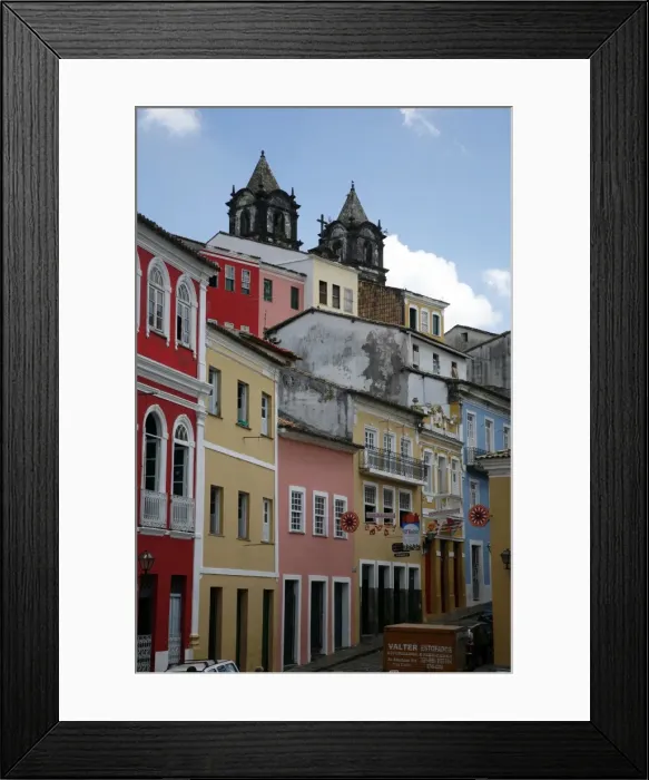 Framed Print : Cobbled streets and colonial architecture, Largo de Pelourinho, UNESCO World Heritage Site, Salvador, Bahia, Brazil, South America Framed Print : Cobbled streets and colonial architecture, Largo de Pelourinho, UNESCO World Heritage Site, Salvador, Bahia, Brazil, South America
