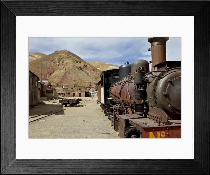 Framed Print : The old mining ghost town of Pulacayo, Industrial Heritage Site, famously linked to Butch Cassidy and the Sundance Kid, Bolivia, South America Framed Print : The old mining ghost town of Pulacayo, Industrial Heritage Site, famously linked to Butch Cassidy and the Sundance Kid, Bolivia, South America