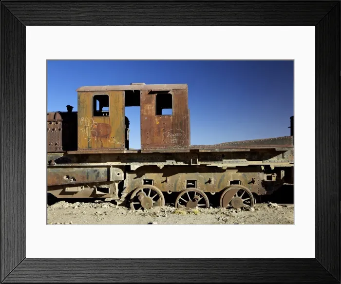 Framed Print : Rusting old steam locomotives at the Train cemetery (train graveyard), Uyuni, Southwest, Bolivia, South America Framed Print : Rusting old steam locomotives at the Train cemetery (train graveyard), Uyuni, Southwest, Bolivia, South America