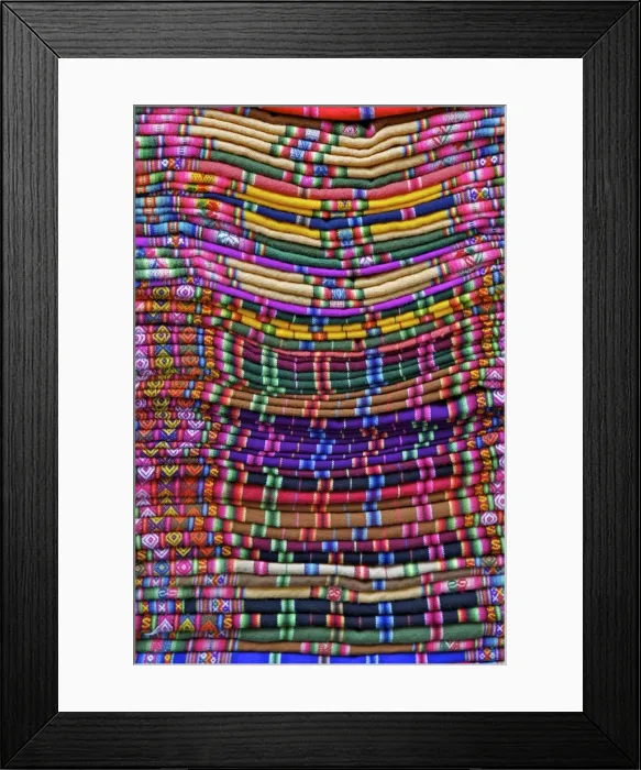 Framed Print : Textiles for sale in handicraft market, La Paz, Bolivia, South America Framed Print : Textiles for sale in handicraft market, La Paz, Bolivia, South America