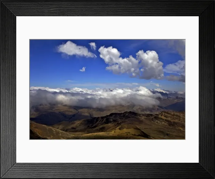Framed Print : View from Mount Chacaltaya, altiplano in distance, Calahuyo near La Paz, Bolivia, Andes, South America Framed Print : View from Mount Chacaltaya, altiplano in distance, Calahuyo near La Paz, Bolivia, Andes, South America