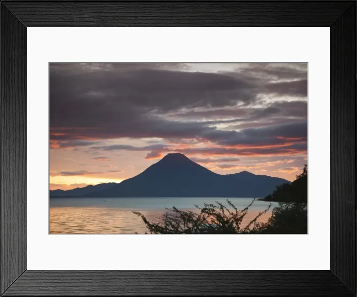 Framed Print : Toliman volcano, Lago de Atitlan, Guatemala, Central America Framed Print : Toliman volcano, Lago de Atitlan, Guatemala, Central America
