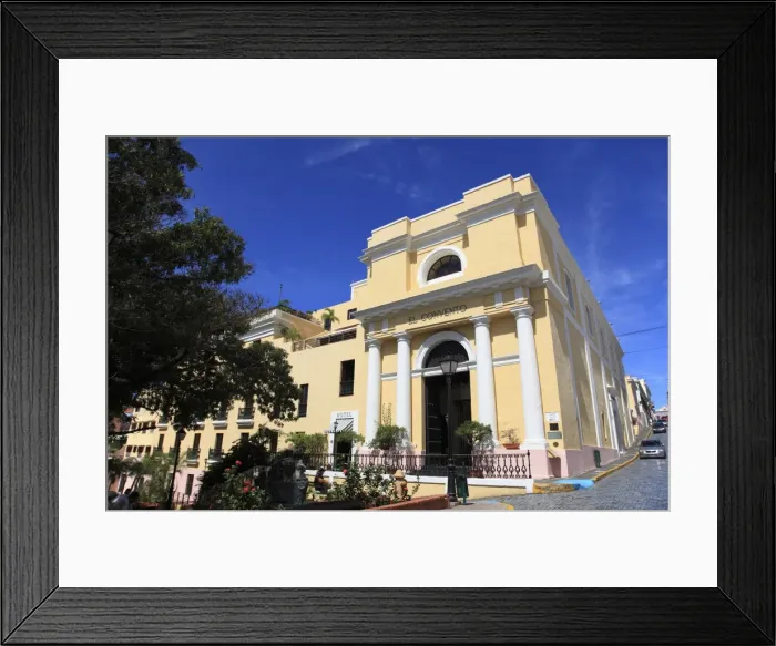 Framed Print : Hotel El Convento, Old San Juan, San Juan, Puerto Rico, West Indies, Caribbean, United States of America, Central America Framed Print : Hotel El Convento, Old San Juan, San Juan, Puerto Rico, West Indies, Caribbean, United States of America, Central America