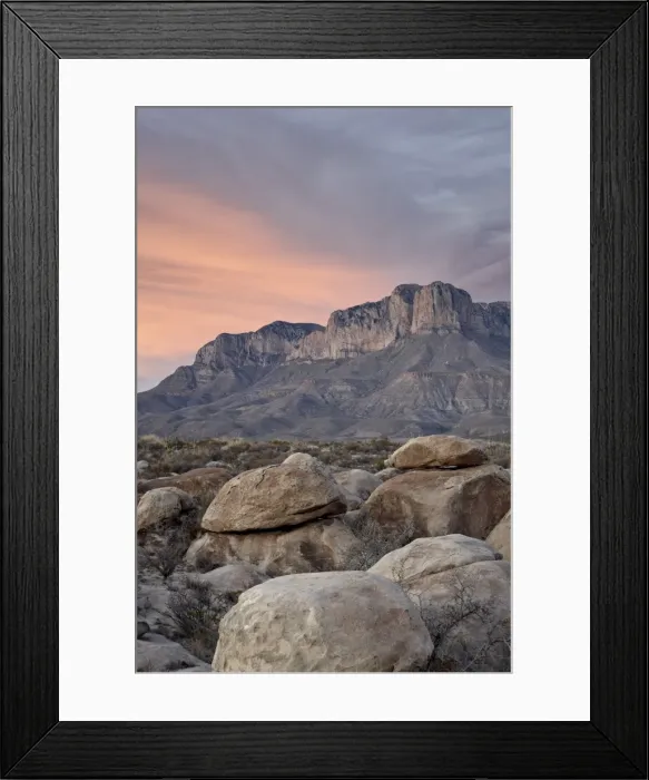 Framed Print : Guadalupe Peak and El Capitan at sunset, Guadalupe Mountains National Park, Texas, United States of America, North America Framed Print : Guadalupe Peak and El Capitan at sunset, Guadalupe Mountains National Park, Texas, United States of America, North America