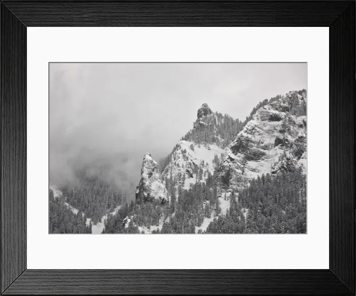 Framed Print : Snow-covered mountains covered with fog, Ouray County, Colorado, United States of America, North America Framed Print : Snow-covered mountains covered with fog, Ouray County, Colorado, United States of America, North America