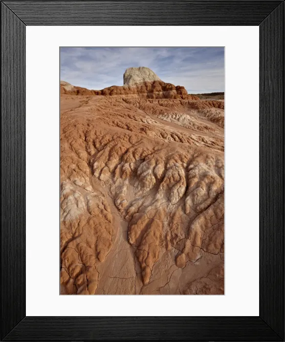 Framed Print : Erosion patterns in red-rock soil, Grand Staircase-Escalante National Monument, Utah, United States of America, North America