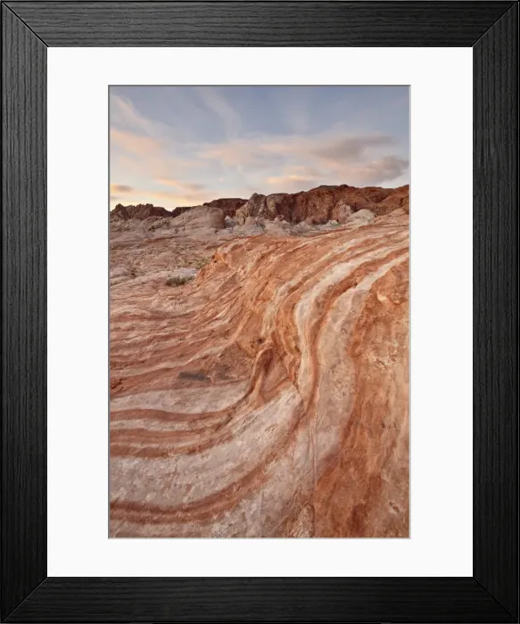 Framed Print : Orange and white sandstone layers with colorful clouds at sunrise, Valley Of Fire State Park, Nevada, United States of America, North America Framed Print : Orange and white sandstone layers with colorful clouds at sunrise, Valley Of Fire State Park, Nevada, United States of America, North America