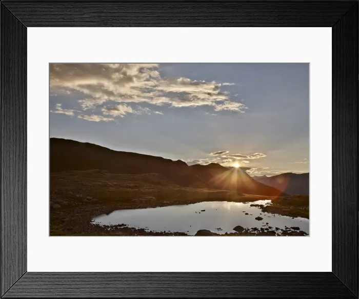 Framed Print : Sunset over an Alpine tarn at Stoney Pass, San Juan National Forest, Colorado, United States of America, North America Framed Print : Sunset over an Alpine tarn at Stoney Pass, San Juan National Forest, Colorado, United States of America, North America