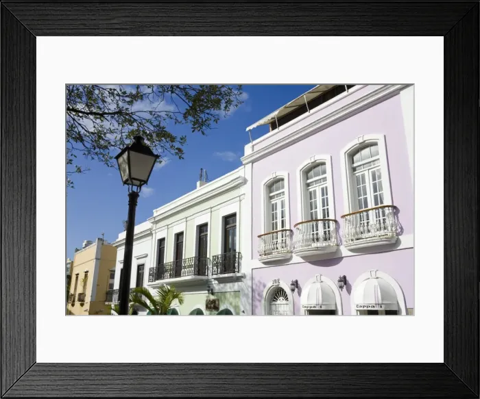 Framed Print : Balconies on Calle O Donnell, Old City of San Juan, Puerto Rico Island, West Indies, Caribbean, United States of America, Central America Framed Print : Balconies on Calle O Donnell, Old City of San Juan, Puerto Rico Island, West Indies, Caribbean, United States of America, Central America