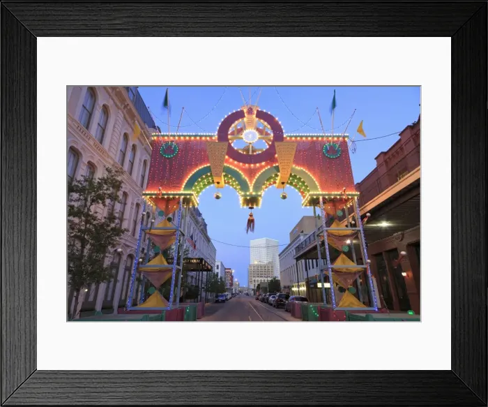 Framed Print : Boone Powell Arch, Historic Strand District, Galveston, Texas, United States of America, North America Framed Print : Boone Powell Arch, Historic Strand District, Galveston, Texas, United States of America, North America