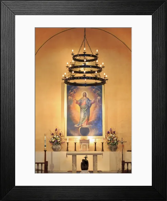 Framed Print : Wall painting in Mission Concepcion, San Antonio, Texas, United States of America, North America Framed Print : Wall painting in Mission Concepcion, San Antonio, Texas, United States of America, North America