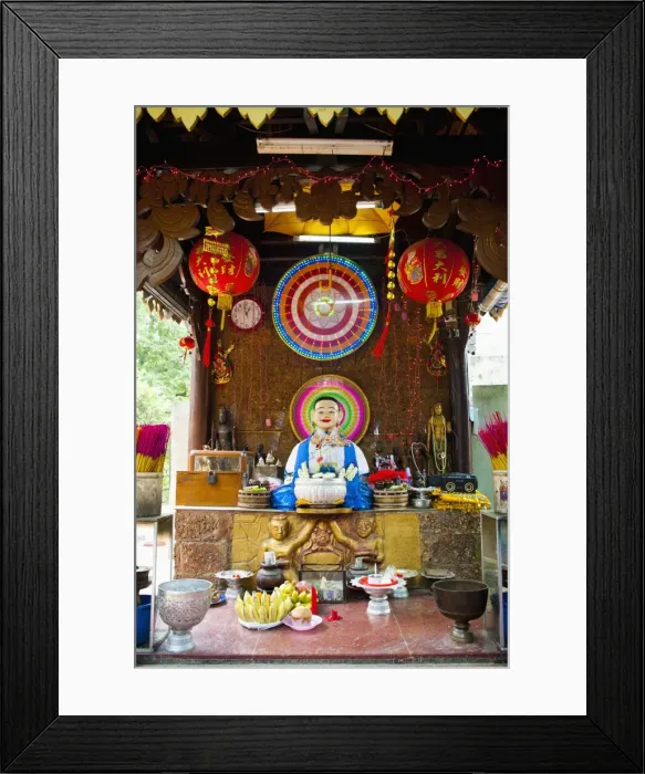 Framed Print : Neon Buddhist display in a Buddhist temple in Phnom Penh, Cambodia, Indochina, Southeast Asia, Asia Framed Print : Neon Buddhist display in a Buddhist temple in Phnom Penh, Cambodia, Indochina, Southeast Asia, Asia