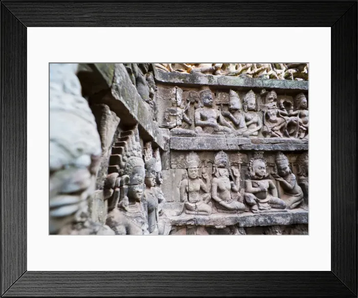 Framed Print : Bas relief stone carvings at the Terrace of the Leper King, Angkor Thom, UNESCO World Heritage Site, Siem Reap Province, Cambodia, Indochina, Southeast Asia, Asia Framed Print : Bas relief stone carvings at the Terrace of the Leper King, Angkor Thom, UNESCO World Heritage Site, Siem Reap Province, Cambodia, Indochina, Southeast Asia, Asia