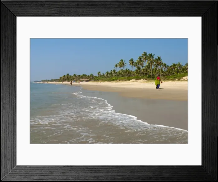 Framed Print : View along beach, Benaulim, Goa, India, Asia Framed Print : View along beach, Benaulim, Goa, India, Asia