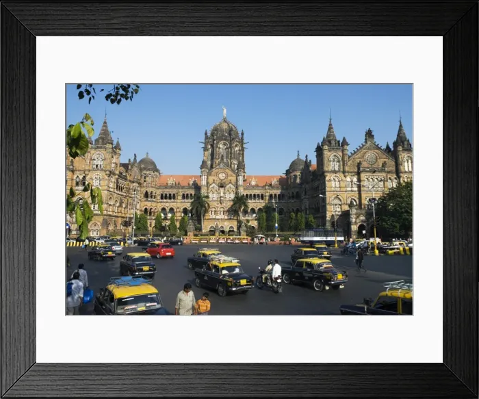 Framed Print : Busy junction outside Victoria Terminus (Chhatrapati Shivaji Terminus), UNESCO World Heritage Site, Mumbai (Bombay), Maharashtra, India, Asia Framed Print : Busy junction outside Victoria Terminus (Chhatrapati Shivaji Terminus), UNESCO World Heritage Site, Mumbai (Bombay), Maharashtra, India, Asia