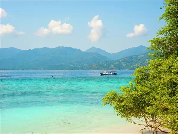 Lombok, seen from Gili Meno, Gili Islands, Indonesia, Southeast Asia, Asia
