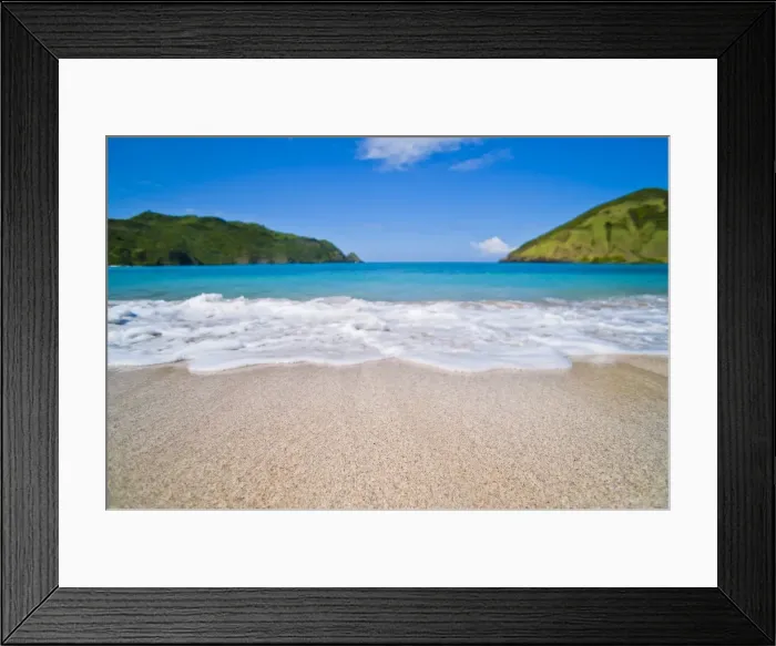 Framed Print : White sands, blue sea and blue sky at Mawun Beach in the South of Lombok, Indonesia, Southeast Asia, Asia Framed Print : White sands, blue sea and blue sky at Mawun Beach in the South of Lombok, Indonesia, Southeast Asia, Asia