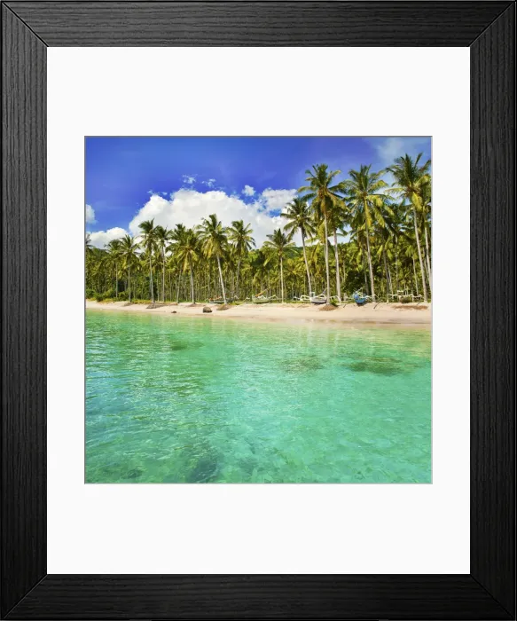 Framed Print : Turquoise water and palm trees lining Nippah Beach, Indonesia, Southeast Asia, Asia Framed Print : Turquoise water and palm trees lining Nippah Beach, Indonesia, Southeast Asia, Asia
