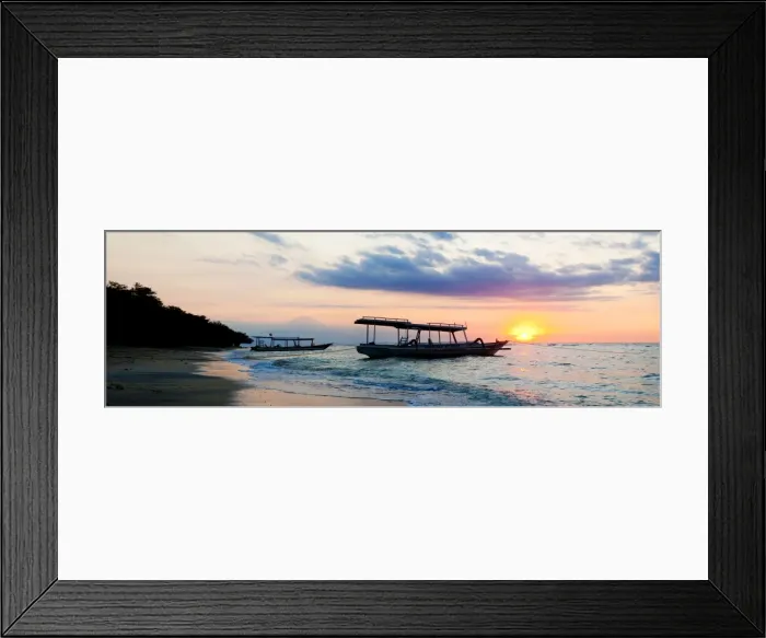 Framed Print : Mount Agung on Bali and fishing boats silhouetted against a sunset, Gili Trawangan, Gili Isles, Indonesia, Southeast Asia, Asia Framed Print : Mount Agung on Bali and fishing boats silhouetted against a sunset, Gili Trawangan, Gili Isles, Indonesia, Southeast Asia, Asia