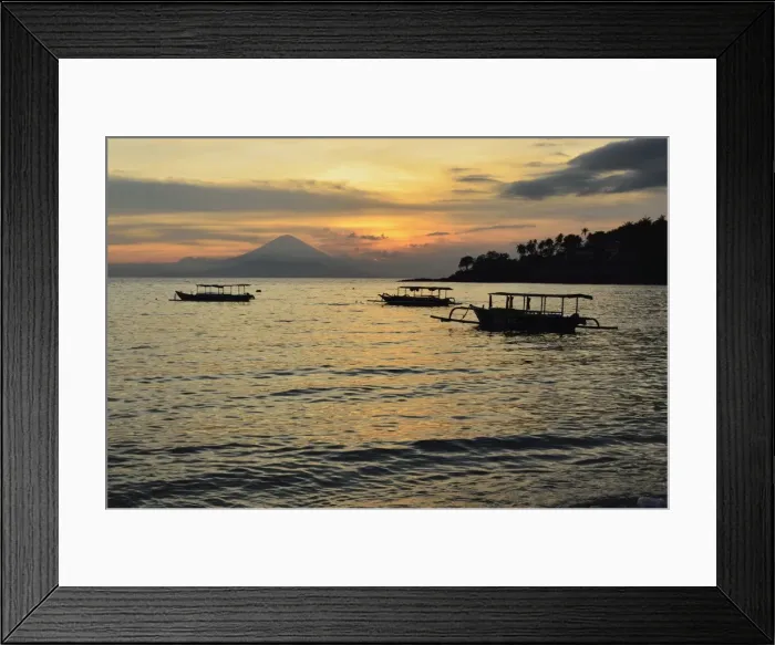 Framed Print : Sunset at Senggigi Beach, with Balis Gunung Agung in the background, Senggigi, Lombok, Indonesia, Southeast Asia, Asia Framed Print : Sunset at Senggigi Beach, with Balis Gunung Agung in the background, Senggigi, Lombok, Indonesia, Southeast Asia, Asia