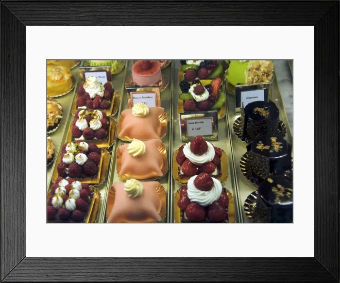 Framed Print : Patisserie display, Brugges, Belgium, Europe Framed Print : Patisserie display, Brugges, Belgium, Europe