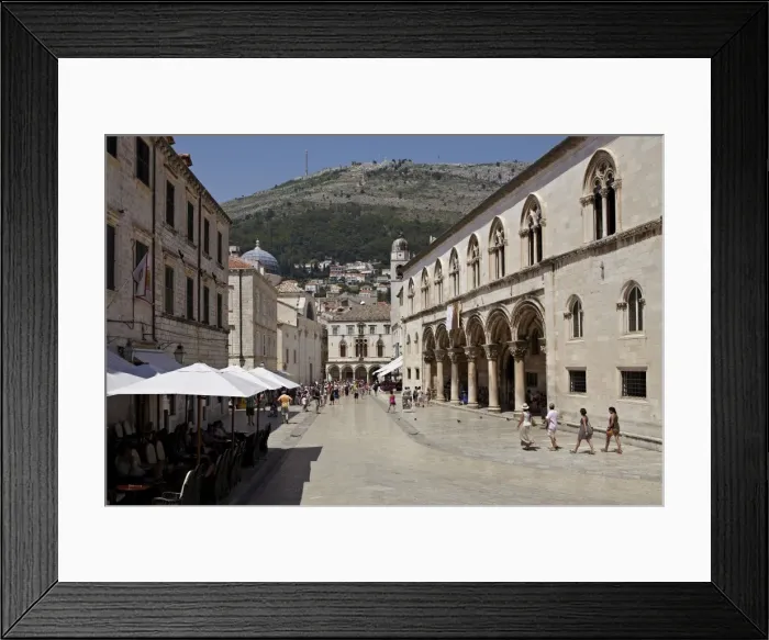 Framed Print : Inside the Walled City of Dubrivnik, UNESCO World Heritage Site, Croatia, Europe