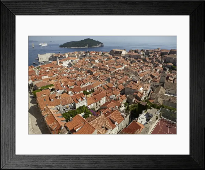 Framed Print : The rooftops of the Walled City of Dubrovnik, UNESCO World Heritage Site, Croatia, Europe Framed Print : The rooftops of the Walled City of Dubrovnik, UNESCO World Heritage Site, Croatia, Europe