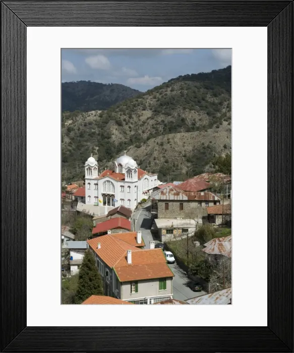 Framed Print : Village view, Pedoulas, High Troodos Mountains, Cyprus, Europe Framed Print : Village view, Pedoulas, High Troodos Mountains, Cyprus, Europe