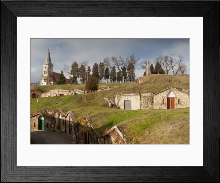 Framed Print : Wine cellars at wine cellar Straz location below Church of St. Gilles at village of Vrbice, Brnensko, Czech Republic, Europe Framed Print : Wine cellars at wine cellar Straz location below Church of St. Gilles at village of Vrbice, Brnensko, Czech Republic, Europe