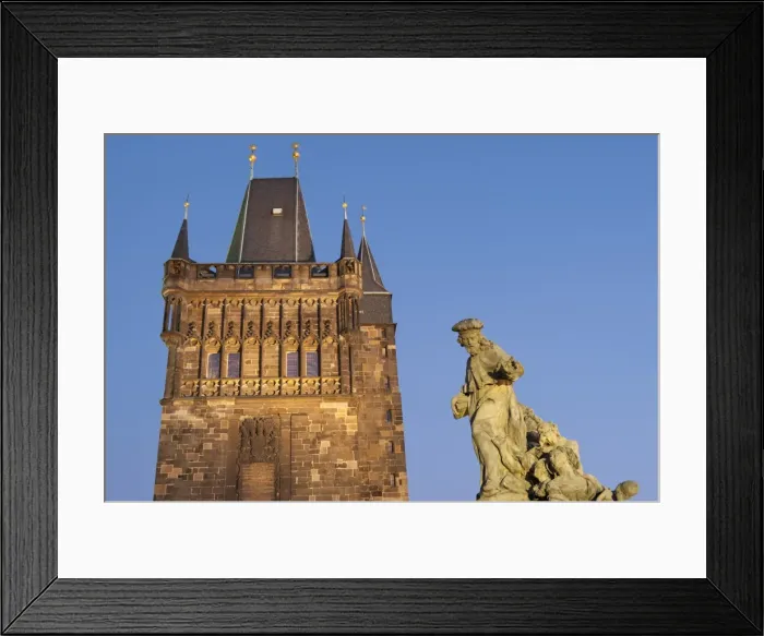 Framed Print : Gothic Old Town Bridge Tower and Baroque statue of St. Ivo (Bishop of Chartres) at twilight, Charles Bridge, Old Town, UNESCO World Heritage Site, Prague, Czech Republic, Europe Framed Print : Gothic Old Town Bridge Tower and Baroque statue of St. Ivo (Bishop of Chartres) at twilight, Charles Bridge, Old Town, UNESCO World Heritage Site, Prague, Czech Republic, Europe