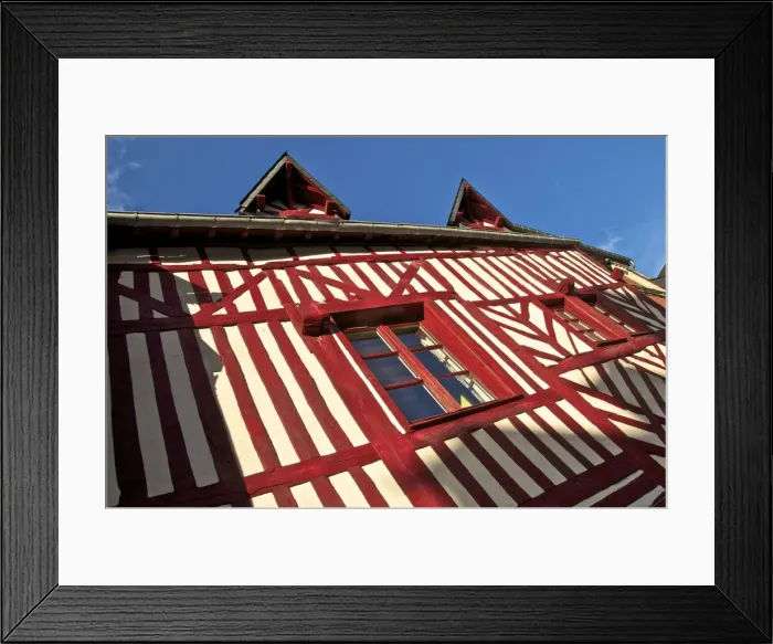 Framed Print : Typical half timbered Norman house, Honfleur, Calvados, Normandy, France, Europe