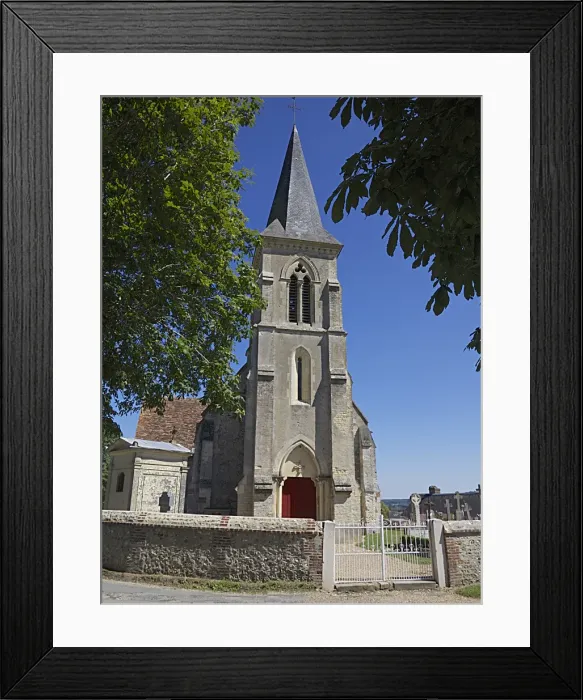 Framed Print : The 13th century Church, Pierrefitte en Auge, Calvados, Normandy, France, Europe