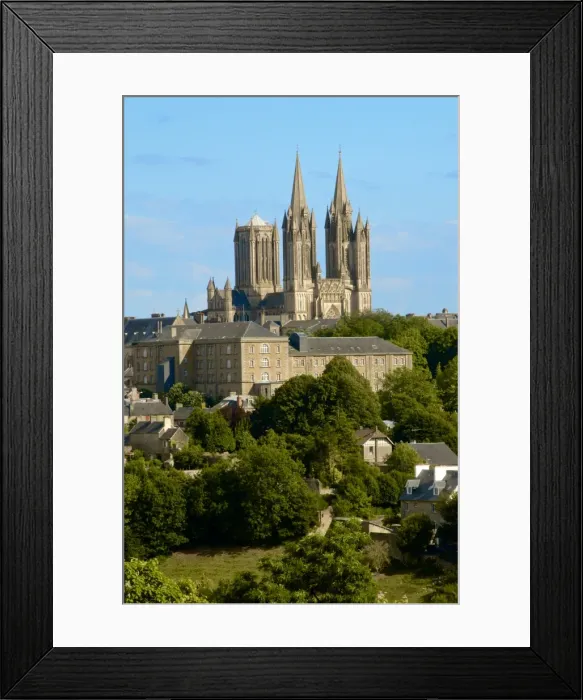 Framed Print : Notre Dame cathedral on skyline of Coutances, Cotentin, Normandy, France, Europe Framed Print : Notre Dame cathedral on skyline of Coutances, Cotentin, Normandy, France, Europe