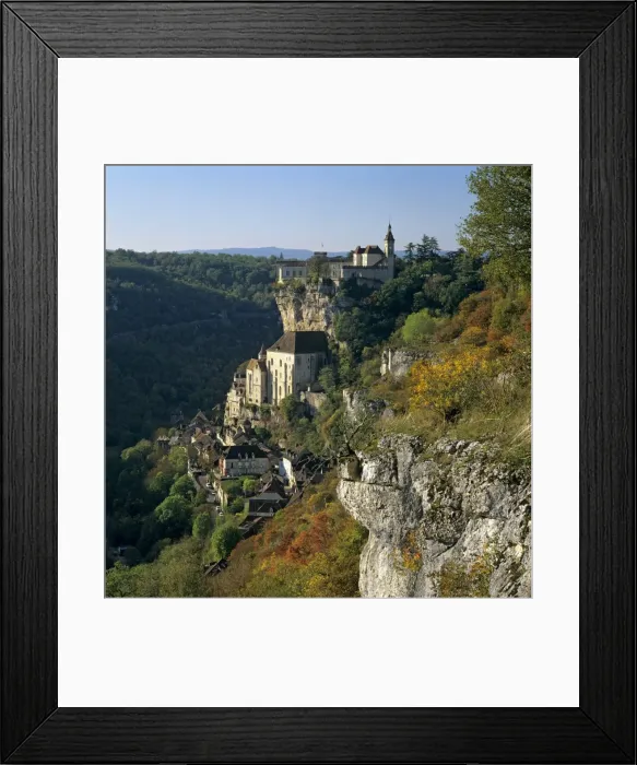 Framed Print : Autumnal view, Rocamadour, Lot, Midi-Pyrenees, France, Europe Framed Print : Autumnal view, Rocamadour, Lot, Midi-Pyrenees, France, Europe