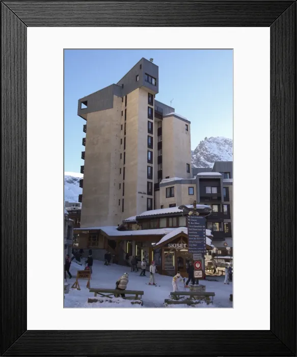Framed Print : Apartment blocks in Val Claret, highest village in Tignes, Savoie, Rhone-Alpes, French Alps, France, Europe Framed Print : Apartment blocks in Val Claret, highest village in Tignes, Savoie, Rhone-Alpes, French Alps, France, Europe
