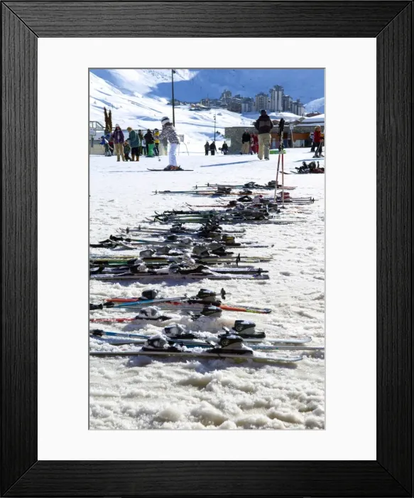 Framed Print : Ski School skis, Tignes, Savoie, Rhone-Alpes, French Alps, France, Europe Framed Print : Ski School skis, Tignes, Savoie, Rhone-Alpes, French Alps, France, Europe