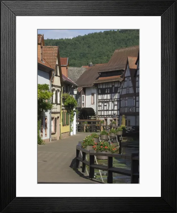 Framed Print : The Corn Mill Lane and mill wheel, Wassergasse, Annweiler am Trifels, Rhineland Palatinate, Germany, Europe Framed Print : The Corn Mill Lane and mill wheel, Wassergasse, Annweiler am Trifels, Rhineland Palatinate, Germany, Europe
