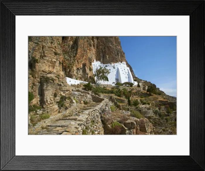 Framed Print : Hozoviotissa monastery, Amorgos, Cyclades, Greek Islands, Greece, Europe