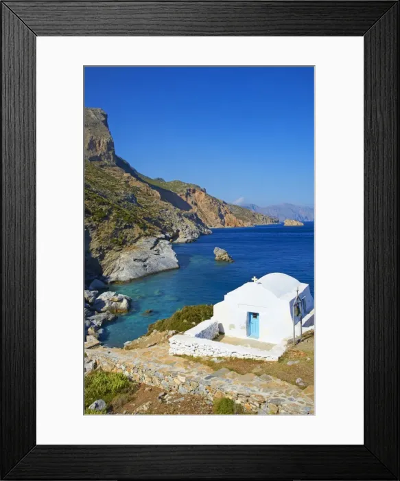 Framed Print : Beach and church, Agia Anna, Amorgos, Cyclades, Aegean, Greek Islands, Greece, Europe Framed Print : Beach and church, Agia Anna, Amorgos, Cyclades, Aegean, Greek Islands, Greece, Europe