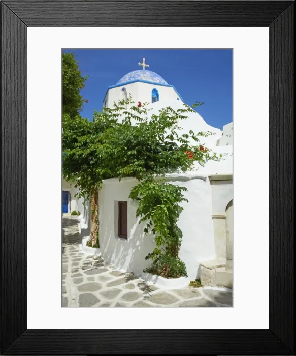 Framed Print : Church, Hora (Chora) Parikia, Paros, Cyclades, Greek Islands, Greece, Europe Framed Print : Church, Hora (Chora) Parikia, Paros, Cyclades, Greek Islands, Greece, Europe
